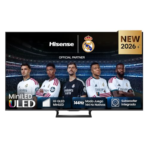 Hisense 55U7SE MiniLED Smart TV 55" Nativos 144 Hz, Subwoofer Integrado, Hi-View AI Engine, IMAX Enhanced, Filmmaker Mode, Dolby Vision IQ, HDR10+ Adaptive