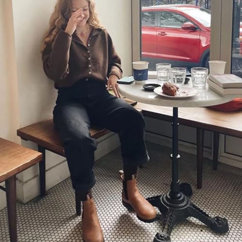 Blundstone 2215 Women's Originals High Top Chelsea Boots, Water Resistant Leather Boots with Brogue Detailing, Shock Absorption and Removable Cushioned Footbeds, Camel, 7 US Women / 4 AU by Blundstone - Image 3
