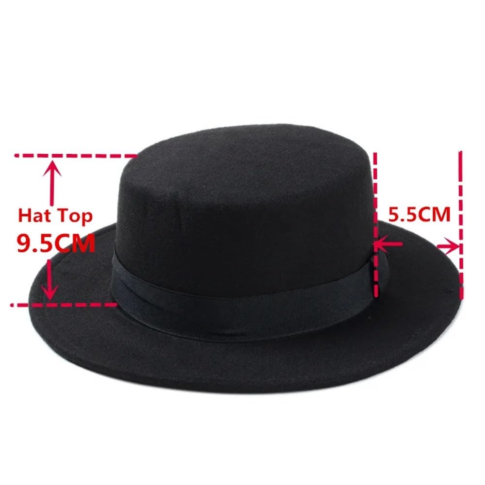 Amazon.com: DHAEY 1pcs Felt Wide Brim Fedora Gambler Hat  display picture 1