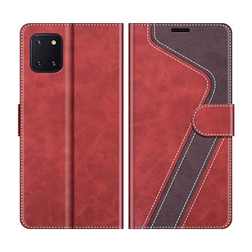 MOBESV Coque pour Samsung Galaxy Note 10 Lite, Housse en Cuir Galaxy Note 10 Lite, Étui Téléphone Samsung Note 10 Lite Magnétique Etui Housse pour Samsung Galaxy Note 10 Lite, Élégant Rouge