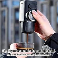 Generisch Kaffeemaschine Tragbar | Wiederverwendbare Camping Kaffeemaschine - Handpresse Mit Mahlwerk Für Zuhause Küche Auto Und Camping – Ansicht 2