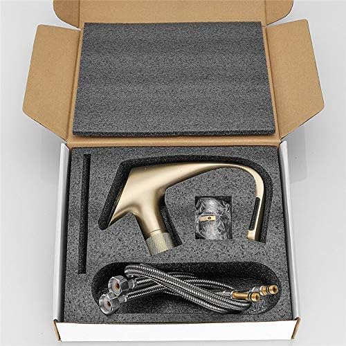 Basin Faucet Modern Black Bathroom Sink Mixer Tap Brass Chrome Wash Single Handle Hole Crane for(Black)