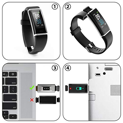 HOMSCAM Pulsera Actividad, Pulsera Inteligente Pantalla Color Reloj Impermeable IP68 con Monitor de Ritmo Cardíaco, Captura de cámara, Notificación de Mensajes etc para Android y iOS Teléfono móvil
