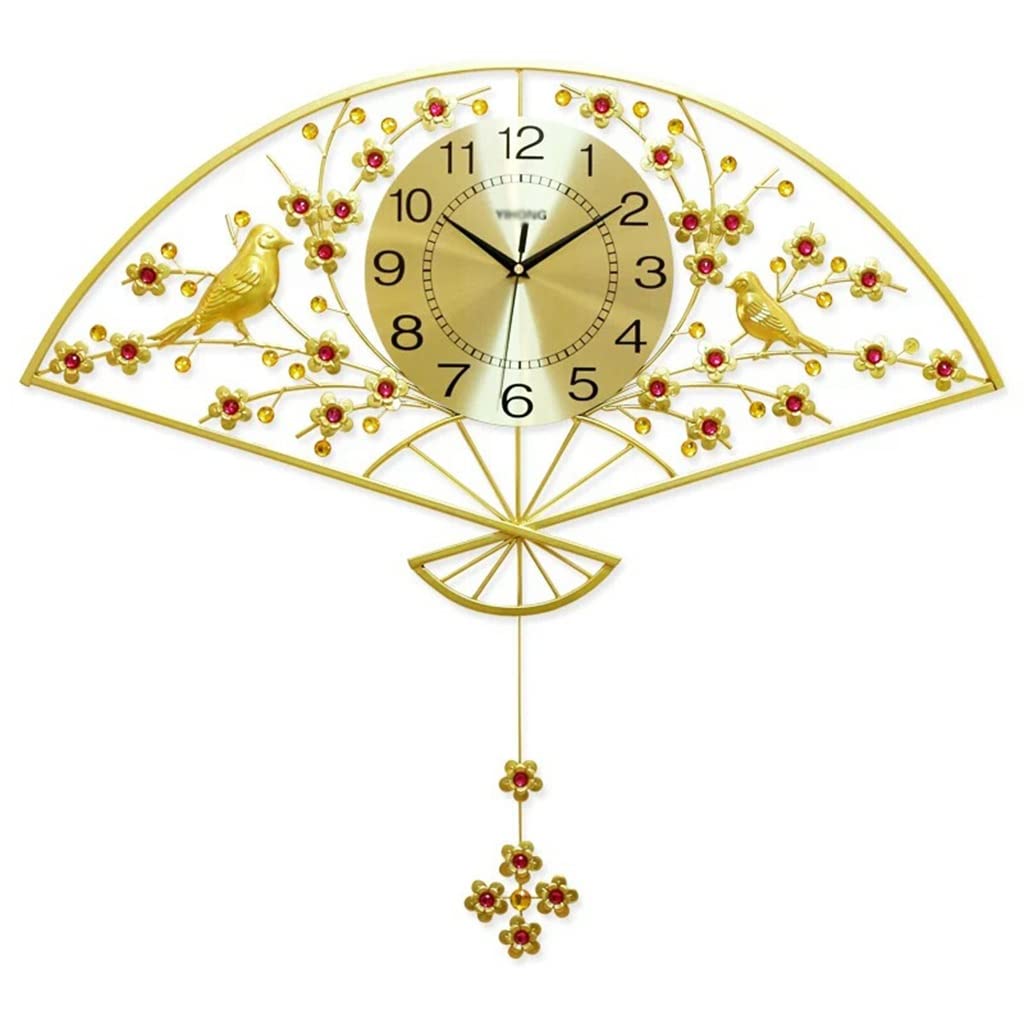 Horloge murale rétro silencieuse en fer pour décorer le salon sans bruit