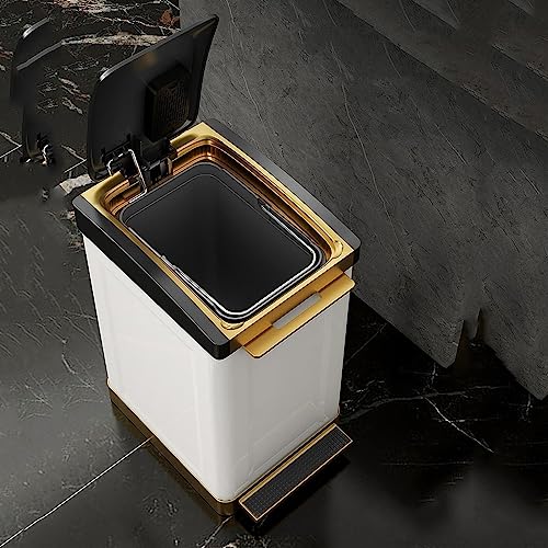 Corbeilles à déchets en acier inoxydable avec couvercle à fermeture douce - 8
