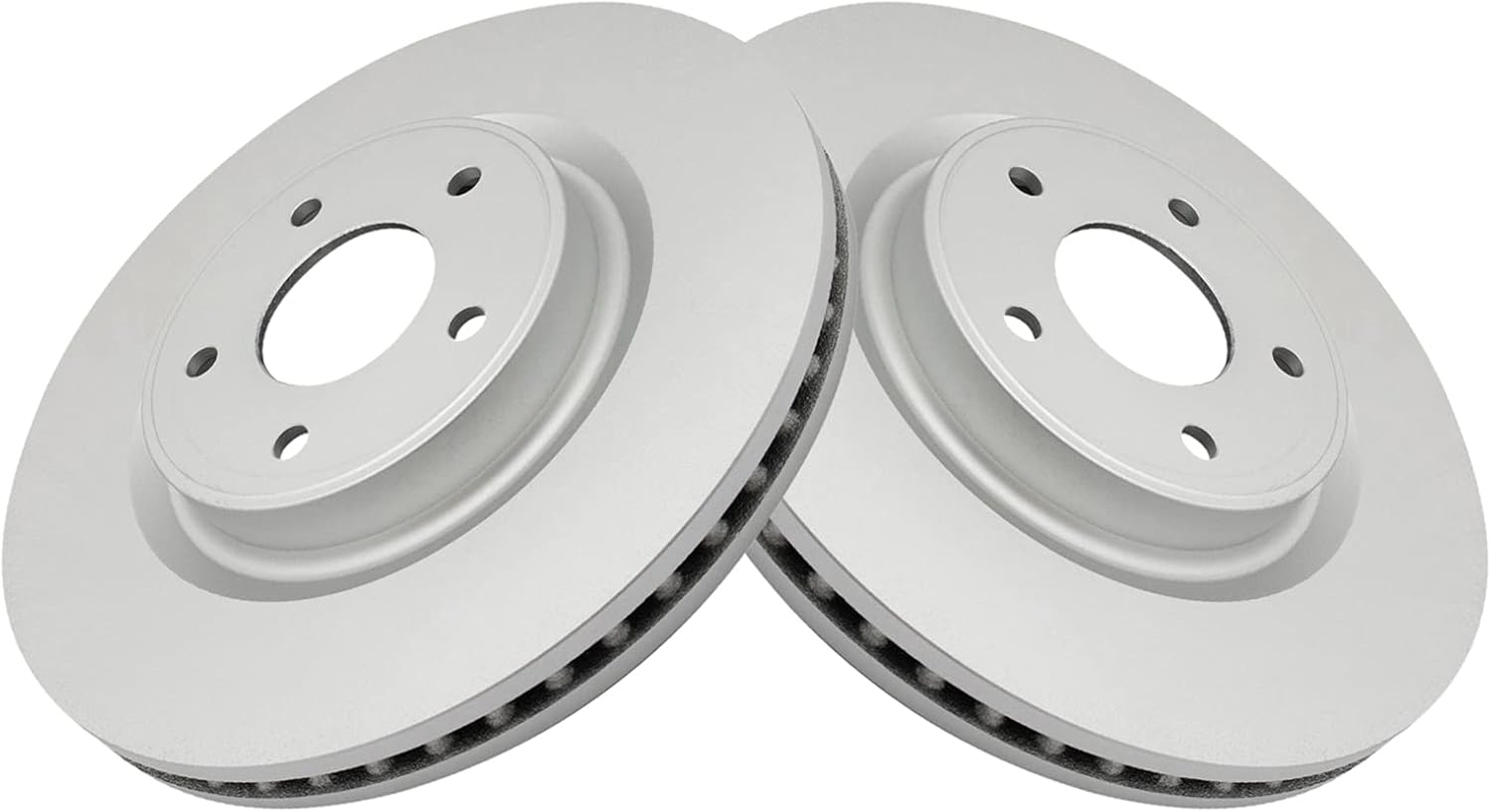 TRQ Front Brake Rotor Set Coated Compatible with 15-24 Nissan Murano 13-20 Nissan Pathfinder 14-24 Infiniti Q50 with Dual Piston Calipers 17-22 Infiniti Q60 16-17 Infiniti QX50 14-20 Infiniti QX60