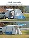 JOYTUTUS SUV Tent with Inflatable Pump, 30% More Space, Easy Set-up Car Tent for 6 Person Family Camping, Dual-Use SUV or Camping with 2 Awnings, Double Door, Fit for SUV Car Van