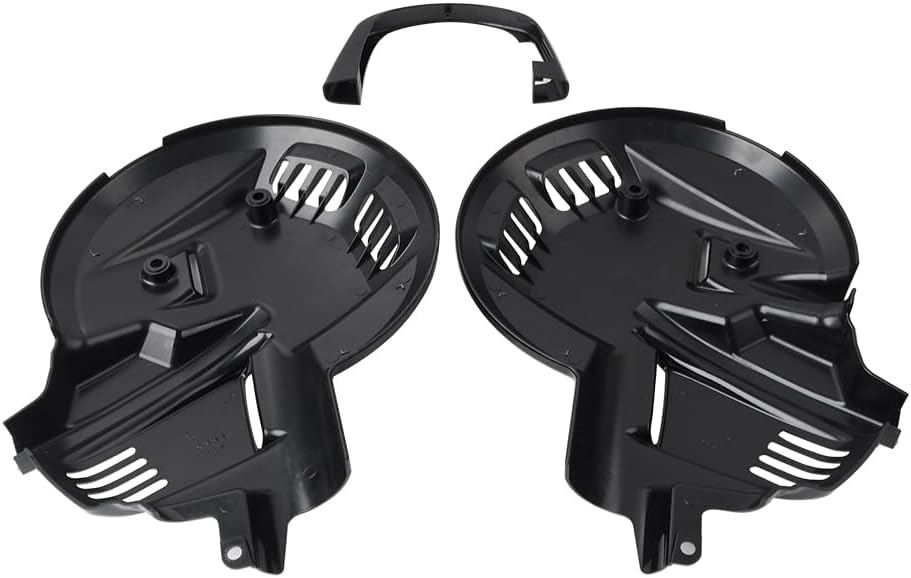 Bacar 1 Set Powersports Disc Guards Front Brake Rotor Disc Covers XJ56-RB-4P6D+XJ60-JR-1C7H Black For HONDA Goldwing GL1500 1988-2000