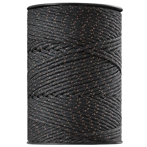 VEVOR Electric Fence Wire 1000Ft 305M Portable Polywire 1/4 Diameter 2 Copper Strands for Reliable Conductivity and Rust Resistance Fencing Rope Line for Horse Cattle Livestock