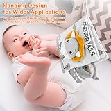 syid Baby Book Toys, Baby Toys 0-6 Months Sensory Books Jungle Tails Soft Touch and Feel Crinkle Cloth Books, Newborn Infant Essentials Gifts for 0 3 6 12 Months Boys Girls (Dinosaur) - Image 4
