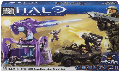 Megabloks Halo UNSC Rockethog vs Anti Aircraft Gun