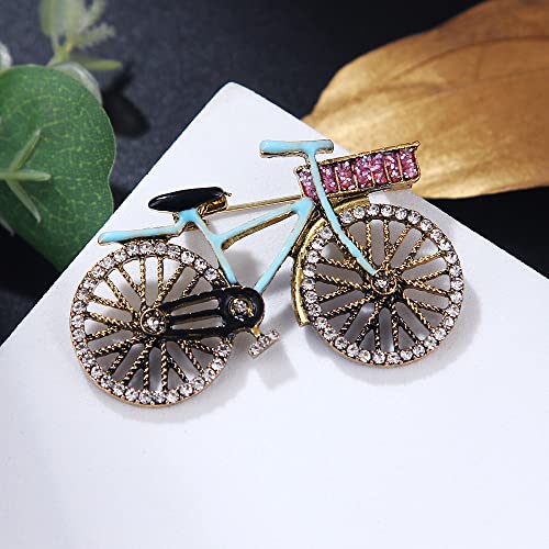 Image of BeeGift Brooch Pin for Women Bicycles Brooch with Created Crystal Rhinestones Brooches and Pins