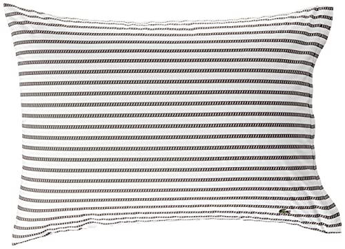 Image of Lacoste 100% Cotton Percale Sheet Set, Graphic Stripe Print, Dark Grey, Queen