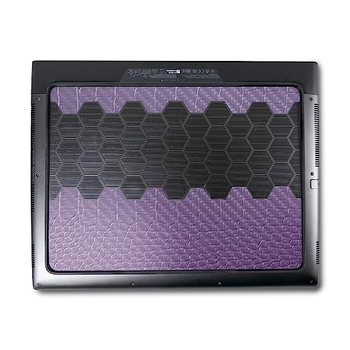 Image of MightySkins Carbon Fiber Skin Compatible with Alienware M18 R1 (2023) Full Wrap Kit - Purple Gator Skin | Protective, Durable Textured Carbon Fiber Finish | Easy to Apply | Made in The USA