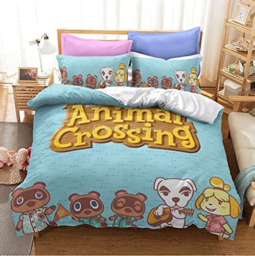 ysldtty Ensemble De Literie 3D Animal Crossing Cute Kids Housse De Couette Linge De Lit Literie Colorée Cover