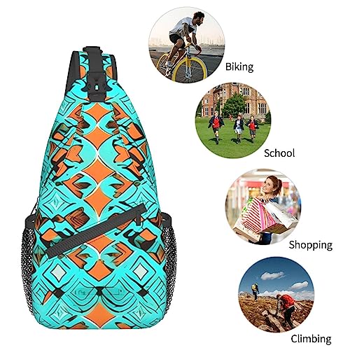 Mochila tipo bandolera Turquoise Wonders para senderismo y viaje miniatura 6