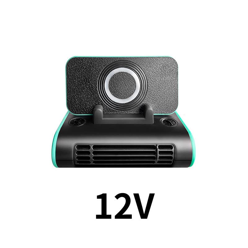 Ventilador para automóvil de 12 V, Viento fuerte Ventilador creativo para automóvil Cuatro en uno Pequeño ventilador fresco con soporte de carga inalámbrico, Viene con aromaterapia