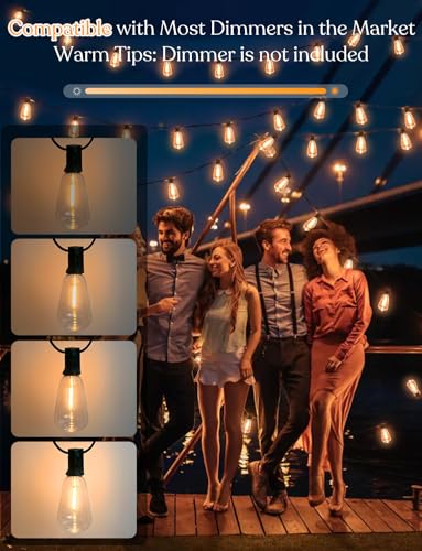 GHUSTAR-100FT-LED-Outdoor-String-Llights-NOT-Solar–Patio-Lights-Outdoor-Waterproof-for-Outside–2700K-Vintage-Edison-Bulb-String-Lights-Outdoor–Shatterproof-Hanging-Lights-for-Cafe-Porch-Deck GHUSTAR 100FT LED Outdoor String Llights NOT Solar–Patio Lights Outdoor Waterproof for Outside–2700K Vintage Edison Bulb String Lights Outdoor–Shatterproof Hanging Lights for Cafe Porch Deck