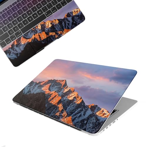 Image of GalaxsiaMountains Top+Wrist Pad Vinyl Laptop Skin /Sticker /Cover Upto 15.6 Inches Laptops Laminated-Removable-HD Quality Compatible for Hp-Dell-Sony-Lenovo-Asus etc.(15x10 Inches)