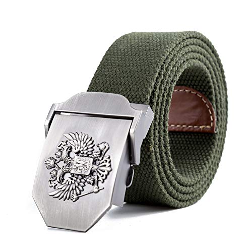 Cintura Tattica Unisex in Tela con Stemma Nazionale Russo, Cinture Militari, Cintura in Tessuto Regolabile con Fibbia in Metallo, Cintura in Tessuto Militare, Cintura in Vita Casual, Stile, C, 150 Cm