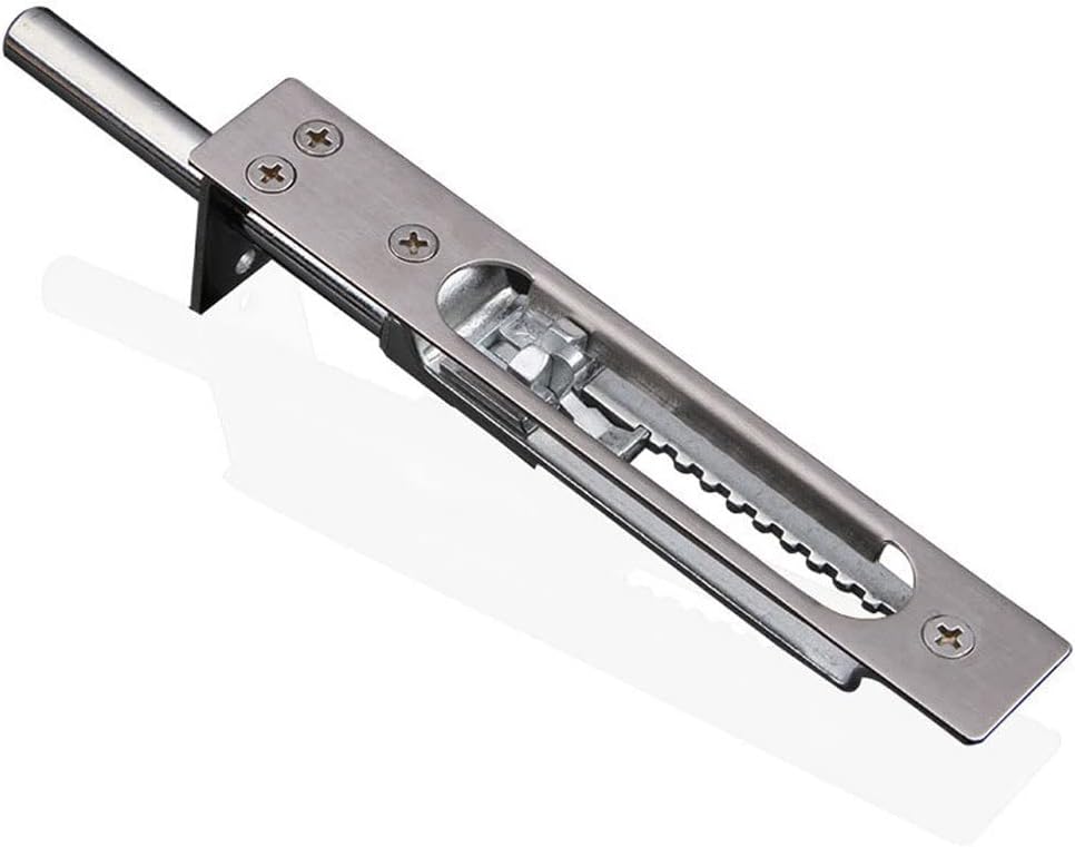 Universal Push-on Security Door Latch Hidden Plug/Bolt fire-Proof Door,More Safe and Strong,Hardware Locks (Size : 8 inches)