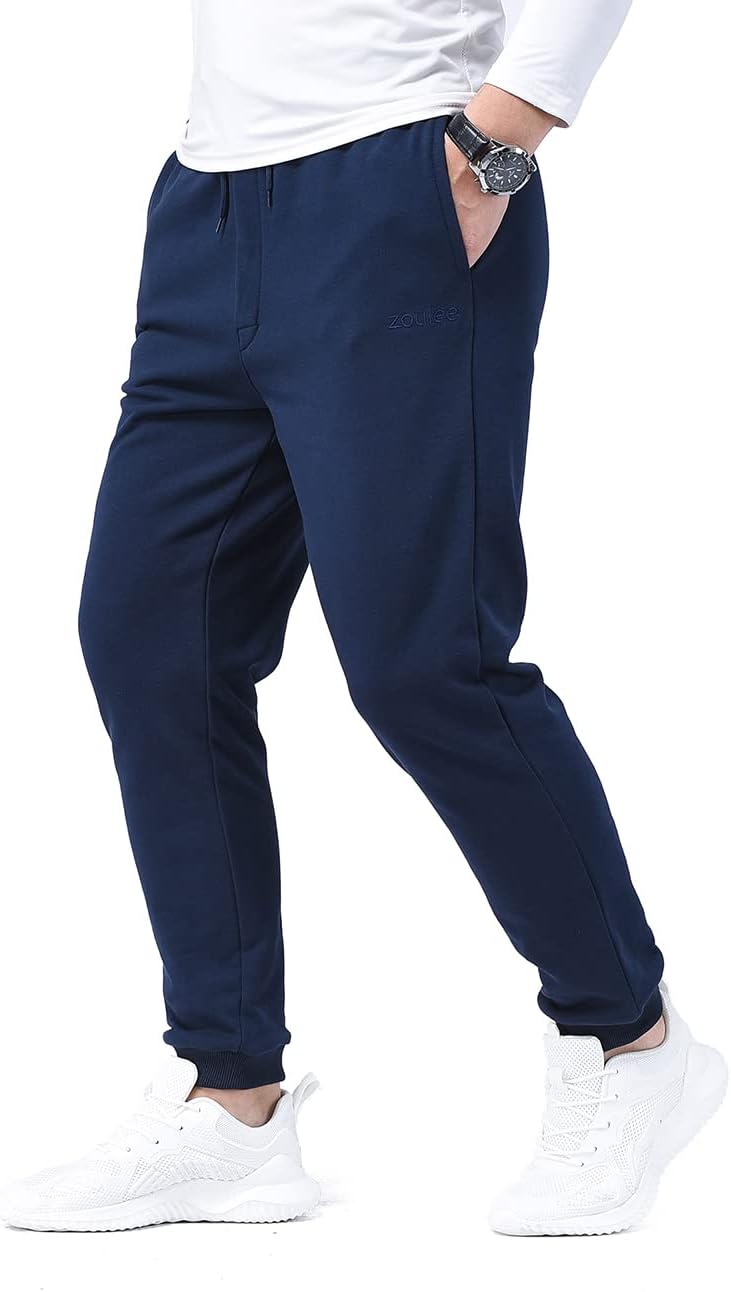Zoulee Classic Drawstring-Waist Zipper Logo Jogger Pants with Zipper Fly - Image 4