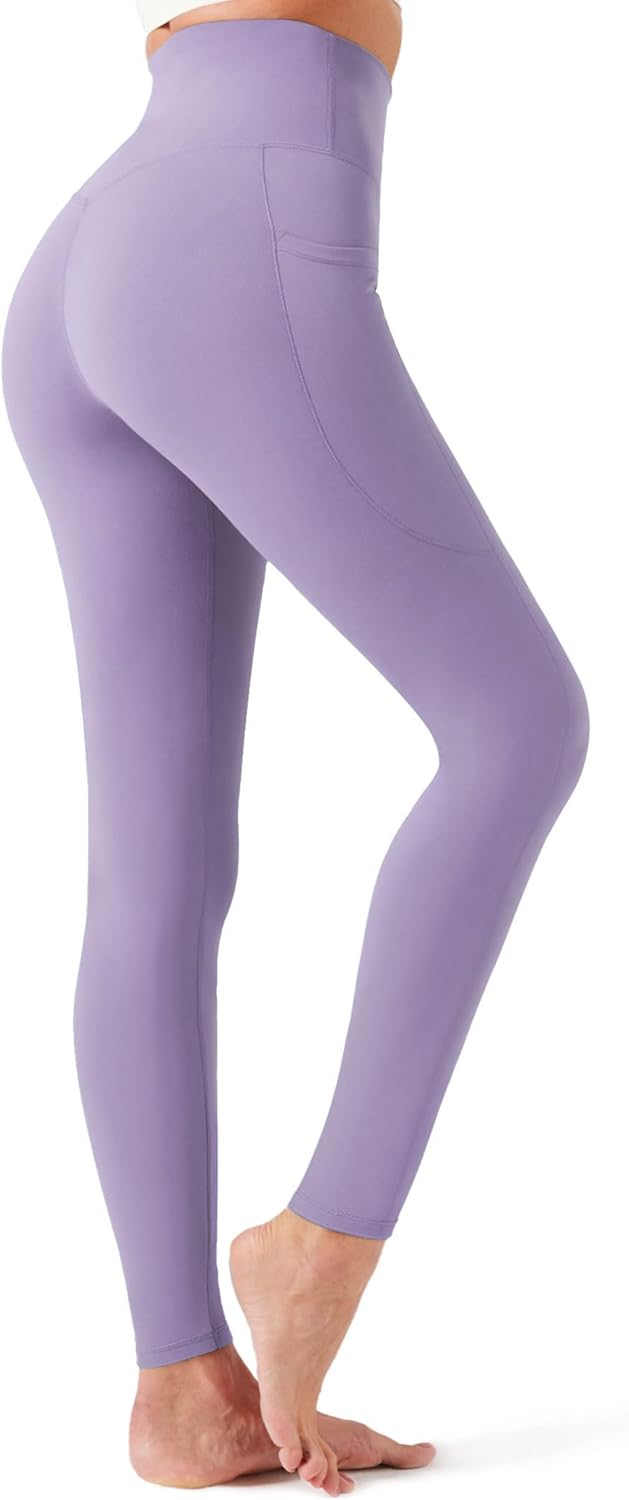 YOYOYOGA Leggings for Women High Waisted Yoga Pants Tummy Control Workout Athletic Leggings with Pockets - Image 2