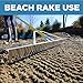 Jenlis Razer Rake Heavy Duty Collapsible Aluminum Lake Rake for Removal of Weeds, Leaves, & Floating Scum, Shoreline & Beach Landscaping Tool