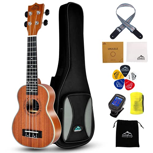 EASTROCK Sopran Ukulele 21Zoll Hochwertiges Sapeli