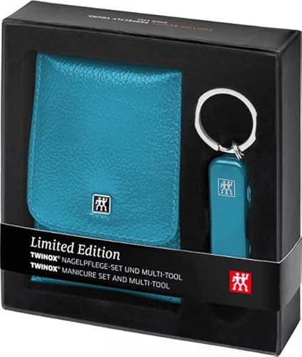 Zwillling Twinox Manicure Etui 4tlg.Taschenetui + Multitool/Taschenmesser petrol