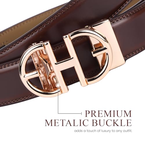 Image of Genuine Leather Belt for Men Formal & Casual Wear - Belts for Men Leather Original, Durable Buckle - Belt for Man - Gift for Husband, Father, Friend