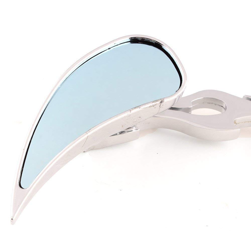 Amazon | HANSWD カスタム バイク ミラー 炎 ファイヤー 汎用 逆ネジ