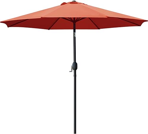 Miniatura 8 de Sombrilla Sunnyglade para mesa en exteriores de 9 pies Con 8 varillasdurables Rojo