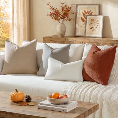 Image of a moment Fall Decorative Throw Pillow Covers Pack of 2,16x16 Inch Rust