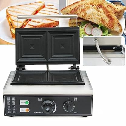1500 W Kommerzielle Sandwichmaschine Antihaftbeschichteter 50-300 ℃ Einstellbare Temp,Zeit, Sandwiches, Burger, Panini Waffel Maker Sandwichmaker