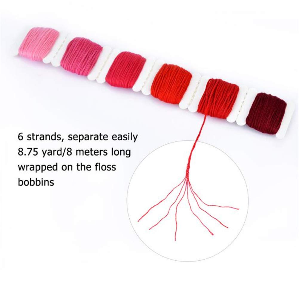 12 matasse di filo da ricamo di colore blu, per braccialetti dell