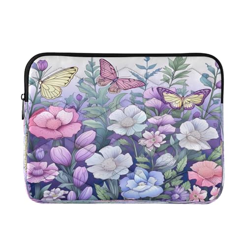 Funda para portátil 13-14 pulgadas con diseño de mariposas