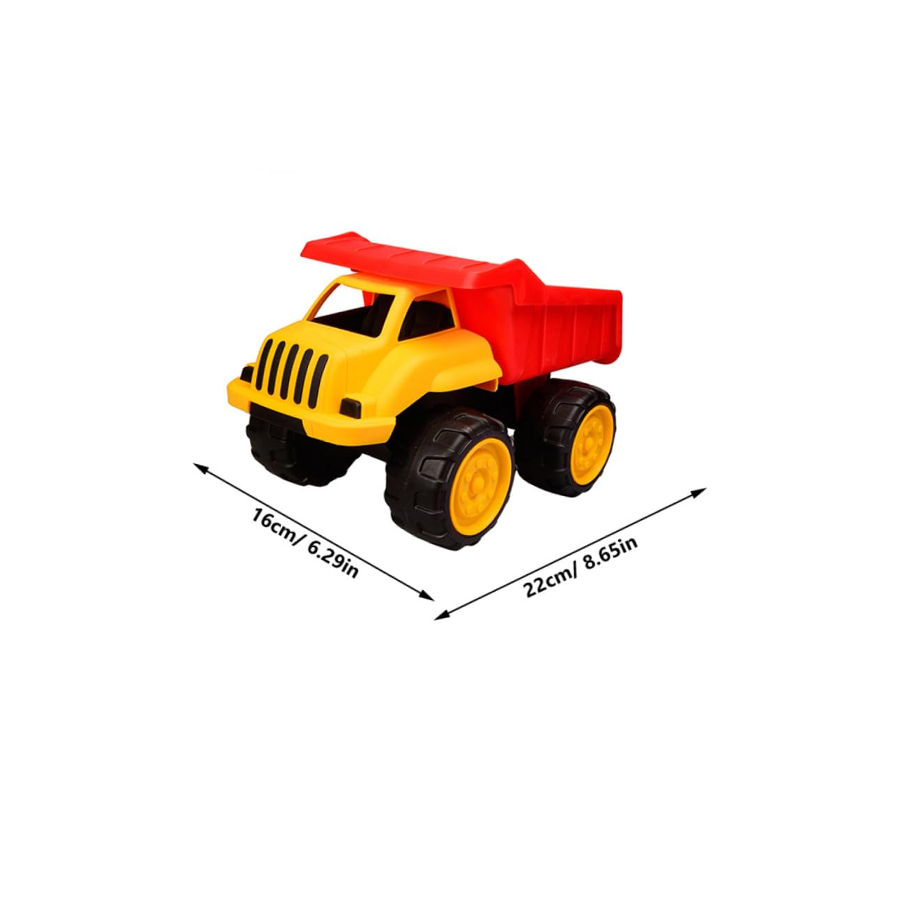 Mikinona Camion Giocattolo da Spiaggia Resistente, Macchinina Giocattolo di Sabbia Media in Plastica Ecologica, Set di Veicoli per Gioco All’aperto e Sviluppo Coordinazione Mano-occhio