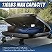 Auto Dynasty Hard Shell Roof Top Mount Car Storage Travel Luggage Box Cargo Carrier, 53 (L) x 34 (W) x 15 (H) Inches, Capacity 110 Pounds, 11 Cubic Feet (Tool-Free Install), Glossy Black Finish