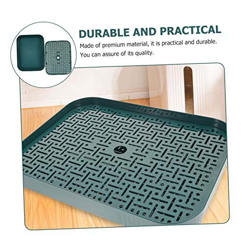 Hemoton Teacup Draining Tray Fruit Trays Teacup Set Condiment Serving Tray Dish Drying Trays Dish Drain Board Kitchen Tea Pot Tray Detachable Drain Tray Multi-Function Draining Tray Green #TOP7