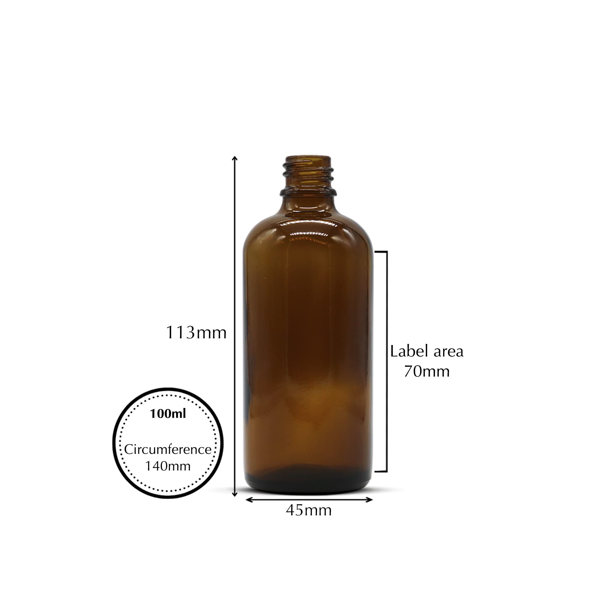 105 x 100 ml bernsteinfarbene Glasflaschen mit Glas-Augentropfer, manipulationssichere Pipetten, Großhandel, bernsteinfarbene Braunglasflaschen, Tropfflaschen, nachfüllbar, für ätherische Öle, Parfüm,