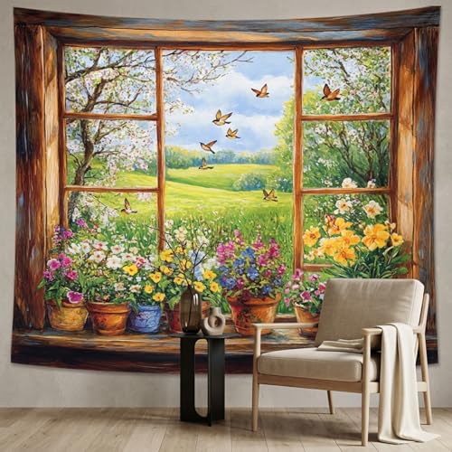 Tapisserie murale pour fenêtre Xoeryoy déco chambre femme