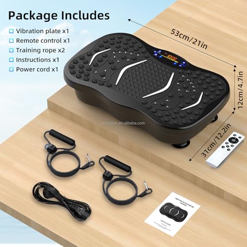 Image of AHP Crazyfit Vibration Plate Massager Machine for Full Body Workout|Gym Workout for Muscle Toning, Pain Relief, Flexibility