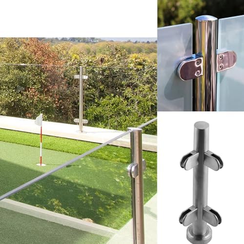 Abrazaderas de poste de barandilla de vidrio para una instalación segura en interiores y exteriores, escalera y valla de balcón