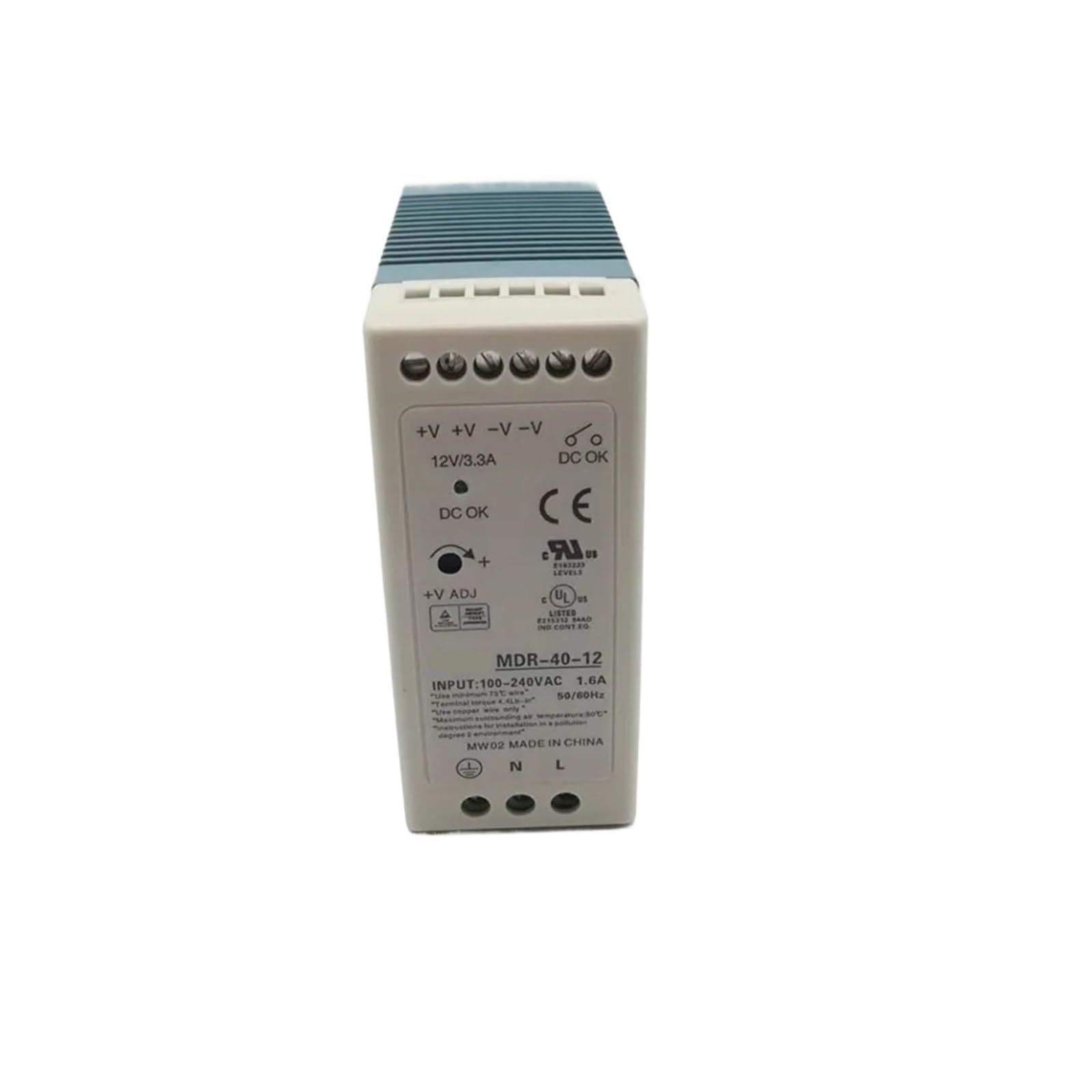 YIVELYYZG 40W Switching Power Supply 5v 12v 15v 24v Rail Type for Industry Supplies MDR-40W(Onecolor)