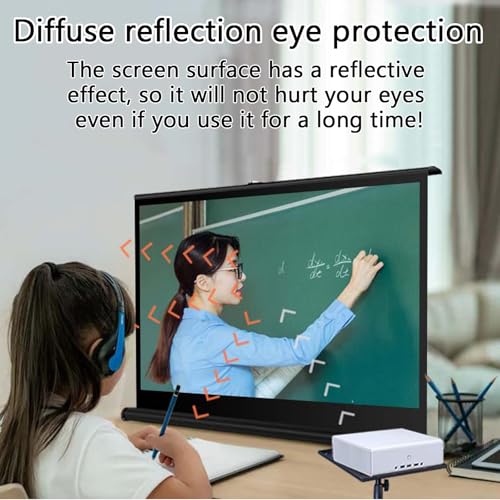 Pantalla portátil retráctil de proyector de escritorio 30in 16:9 miniatura 5
