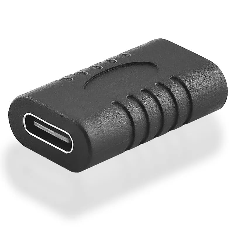Adaptador Empalme USB C 3.1, Extensor USB Tipo C, Acoplador USB Tipo C Hembra, Empalme USB C Hembra, hasta 10 Gbps, Plástico, USB 3.1, Negro