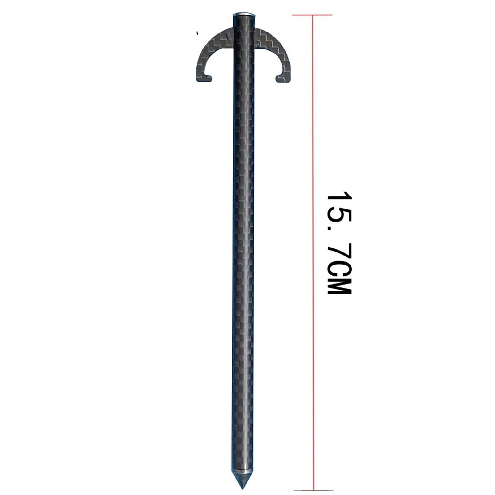 Śledź namiotowy, Ultralekkie śledzie z włókna węglowego, 6,8 g,18 cala, 15,7 cm