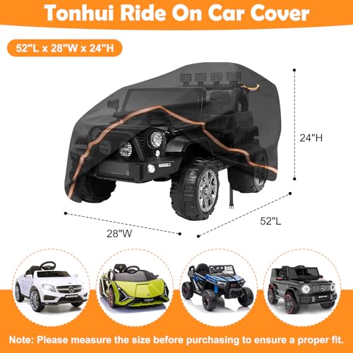 Image of Ride-On Toy Car Cover for Toddler Electric Vehicles, 52 inch x 28 inch x 24 inch