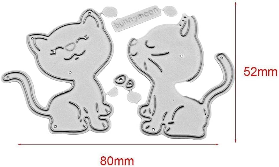 Miniatura 2 de Troqueles de corte de gatos para hacer tarjetas, plantillas de corte para álbumes de recortes, álbum de fotos, troqueles de papel decorativo para